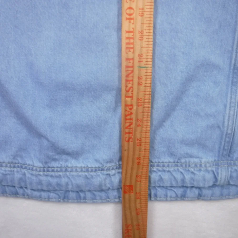 Old Navy Drapey Denim High-Rise‎ Midi Skirt Light Wash Blue Size 18 A Line